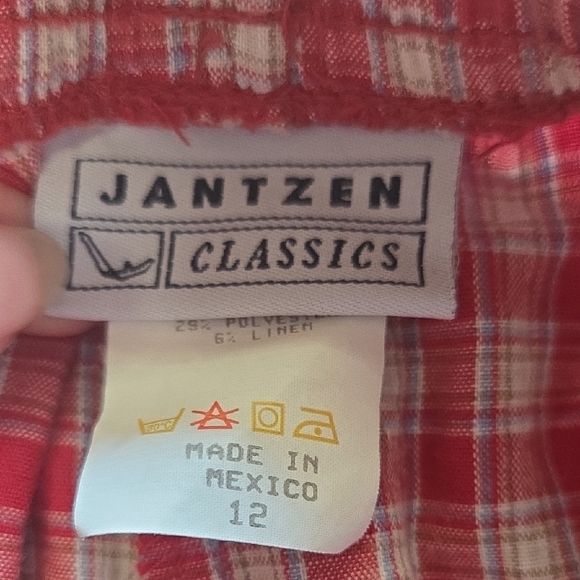 Vintage Jantzen Classics Red Plaid Pants - Picture 2 of 5